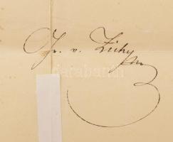 1827 Gróf Zichy István diplomata szentpétervári követ aláírt levele Metternich kancellárhoz