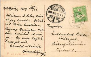 1909 Balatonberény, Balaton-Berény; A Nyers-féle csónakda, fürdőzők, kabinok. Neumark Adolf kiadása ...