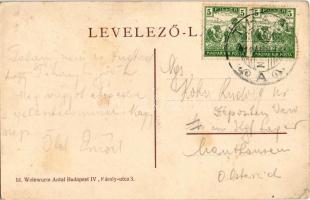 1918 Tihanyi vízvezeték 1910-ben, vízhordó asszonyok és szamár szekér. Id. Weinwurm Antal kiadása (E...