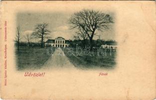 Fenékpuszta, Fenék (Keszthely); Festetics major és kastély. Mérei Ignác kiadása (fl)