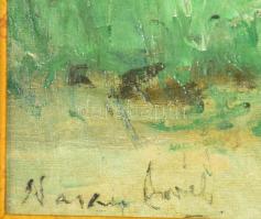 Náray Aurél (1883-1948): Bujócska (játszó gyerekek). Olaj, vászon. Jelezve balra fent. Hátoldalán Sz...