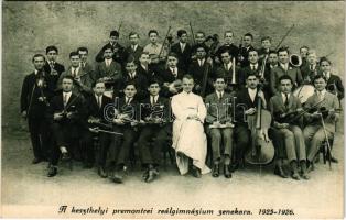 1926 Keszthely, a keszthelyi premontrei reálgimnázium zenekara 1925-1926.