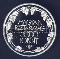 2008. 5000Ft Ag "Tokaji Történelmi Borvidék" T:PP Tanúsítvánnyal!