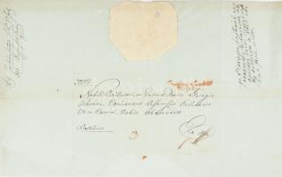 1830 Gróf Pálffy Fidél leendő kancellár aláírásával és gróf Zichy László (1799-1868) által aláírt la...