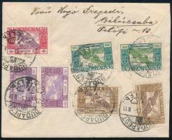 1925. okt. 5 Ikarusz bélyegekkel bérmentesített légi levél Budapest- Wien légi irányító bélyegzéssel...