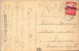 1918 Balatonkenese, Part részlet, mosás a Balatonban, nádas. Rosenthal Dávid kiadása (EK)