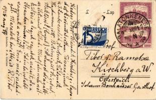 1925 Balatonkenese, Park részlet, Pongrácz áruház, üzlet. Pfeifer felvétele. P. A. kiadása (Rb)