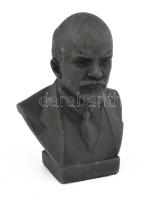 Lenin büszt könnyűfém szobor, jelzett, m: 16 cm