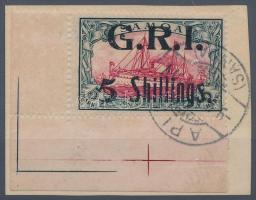 Samoa brit megszállás 1914 5S/5M, rendkívül ritka! (534 db példány) / British occupation of Samoa 1914 Mi 13. RRR! (Mi EUR 1.500,-)