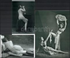 cca 1930 Demeter Károly (1892-1983) budapesti fényképész és fotóművész aktfotó gyűjteményéből 5 db m...