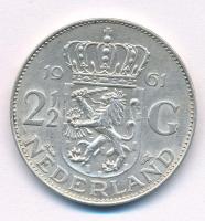 Hollandia 1961. 2 1/2G Ag "Julianna" T:AU,XF kis karc
Netherlands 1961. 2 1/2 Gulden Ag &...