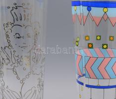 Ritzenhoff 2 darab pezsgős pohár, Marte Röling és Riccardo Dalisi által tervezett mintákkal, jelzett...