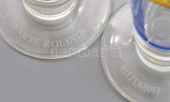 Ritzenhoff 2 darab pezsgős pohár, Marte Röling és Riccardo Dalisi által tervezett mintákkal, jelzett...