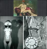 Szolidan erotikus felvételek egy tételben, 7 db modern nagyítás, jelzés nélkül, 21x15 cm