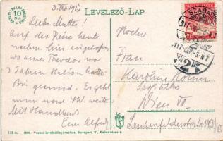 1917 Szabadka, Subotica; Szt. István tér, Tumbász Ferenc és Sugár Béla üzlete. Vasúti levelezőlaőáru...