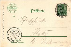 1900 Dresden, Deutsche Bauausstellung, Germanisches Thor und römisches Kastell / German Architecture...