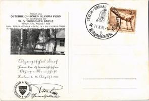 1936 Berlin XI. Olympische Spiele / 1936. évi nyári olimpiai játékok / 1936 Summer Olympics s: Schro...