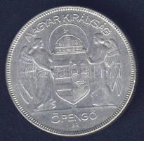 1930. 5P Ag "Horthy jobbra" T:2-/2