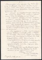 Nagy László Lázár (1935) grafikusművész autográf levele