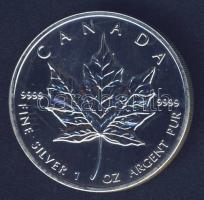 Kanada 1990. 5$ Ag 1oz. "Juhar levél" T:PL