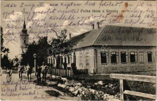 1911 Vojnic, Pucka skola / iskola / school (fa)