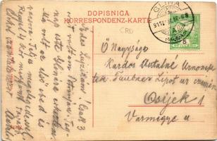 1911 Petrinya, Petrinja; Zeljezni most preko Petrinjcice / vashíd / iron bridge (EK)