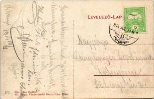 1914 Tihany, kikötő váróterem. Kiss Lajos kiadása (r)