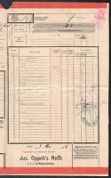 1906 Habsburg Károly, később IV. Károly részére bor szállítás fuvarlevele Jos. Oppelt's Nefte u...