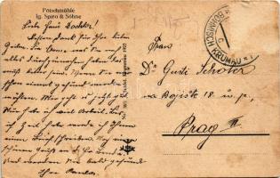 Pötschmühle, Pecka (Vetrní, Wettern); Papierfabrik Ig. Spiro & Söhne / paper factory (Rb)