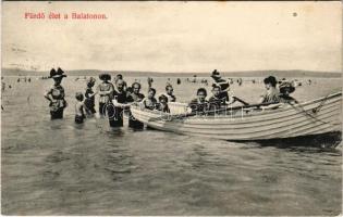 Balaton, Fürdő élet a Balatonon. Weisz Lipót kiadása (fl)