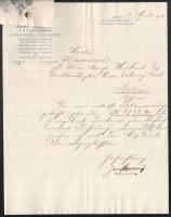 1906 Habsburg Károly, később IV. Károly részére szóló szabósági számla Joseph Szallay bécsi szabótól...