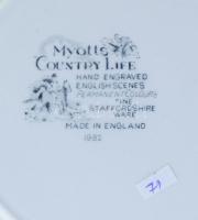 Myotts Country Life 6 darab süteményes tányér. Jelzett, kis kopással, d: 20 cm