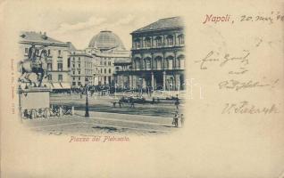 1899 Naples Plebeian square with the Galleria Umberto shopping centre