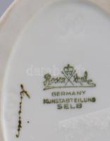 Rosenthal art deco táncos akt, jelzett, restaurált, hiányos, m: 20 cm