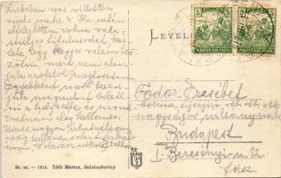 1917 Balatonberény, Páli nyaralók. Tóth Márton kiadása (EK)