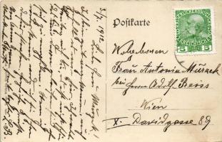 1912 Bílovec, Wagstadt; Ringplatz, Gesamtansicht, K.u.k. Post- und Telegraphenamt / square, general ...