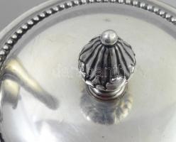 Francia háromrészes szervírozó készlet, kötegelt és növényi futómintákkal, m: 24 cm alatt