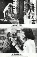 cca 1989 előtt készült, ,,A sah fia" című szovjet film jelenetei és szereplői, 17 db vintage produkciós filmfotó (vitrinfotó, lobbyfotó) ezüst zselatinos fotópapíron, a használatból eredő (esetleges) kisebb hibákkal, 18x24 cm