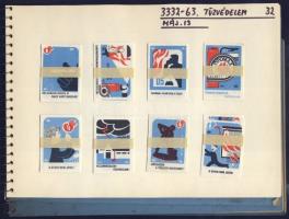 1973-1976 Magyar gyufacímke-gyűjtemény szépen feldolgozva évenként 4 vázlatfüzetben / collection of HUngarian match labels