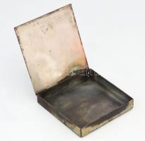 Tevan Margit iparművész doboz, jelzett, kopott, 14x14 cm