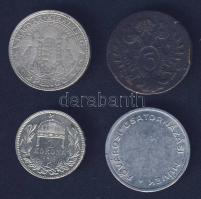 Kis tétel, benne Ausztria/magyar verdejel 1800G 3Kr T:3 ph. + 1915. 1K Ag T:2 + 1929. 2P Ag "Ma...