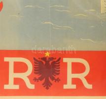 1948 Turneu i notit per ballkanin dhe evropen qendrore, sportverseny plakát, litográfia, papír. Felt...