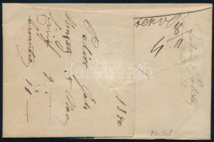 1840 Ajánlott levél teljes tartalommal "Petervarein" - Pest, 10/4 feljegyzéssel (ex Prover...