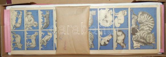 14 000 darab magyar gyufacímke ívekben vegyesen kicsi és nagy cipősdobozban / Hungarian match labels