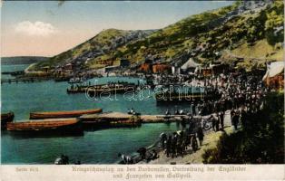 Kriegsschauplatz an den Dardanellen, Vertreibung der Engländer und franzosen von Gallipoli. Zum Gloria Viktoria Album Serie 41/5. / WWI military in Turkey