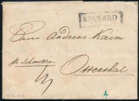 1837 Portós levél 14kr portóval / Unpaid cover SZEXARD - Otterthal (ex Provera)