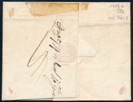 1836 Unpaid cover red "Presburg Franco" - Neuberg (ex Provera) 1836 Félportós levél piros ...