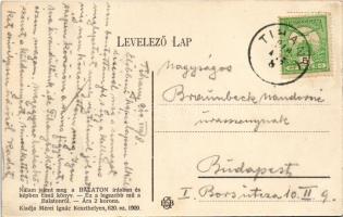1910 Tihany, a tihanyi templom visszhangverő oldala, előtérben a visszhangrontó villa. Mérei Ignác k...