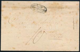 1842 Unpaid cover "Temesvar" - Pesth 1842 Portós levél "Temesvar" - Pesth