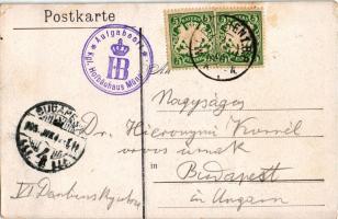 1905 Münchener Kgl. Hofbräuhaus Urkunde. Lud. Zrenner / Német sörfőzde reklám / German brewery adver...